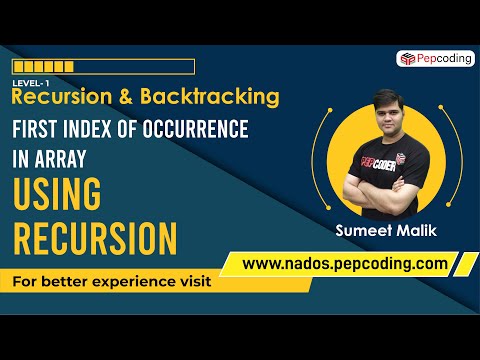 Find First Index Recursion Using Java