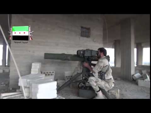 استهداف عربة شيلكا في اللواء 82 بصاروخ تاو من قبل جبهة الشام الموحدة في ريف درعا