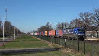 4K | RTB 193 565 komt met containertrein door Deurne richting Venlo