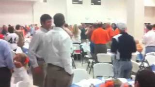 Gene Chizik arrives to Tiger Trek event in Robertsdale, Alabama
