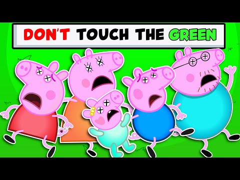 CAN'T TOUCH THE COLOR with the Peppa Pig Family!! (Roblox)