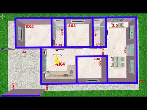 CASA COM 3 QUARTOS - MEDIDAS