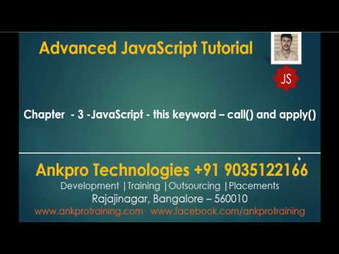 Advanced JavaScript Chapter 3 JavaScript this keyword Call and Apply