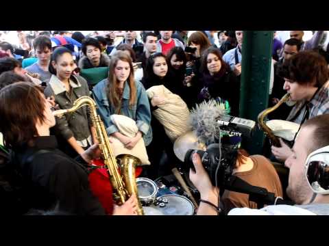 Moon Hooch @ NYC Pillow Fight 2011