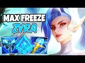 MAX FREEZE ZYRA - PLANTS OF ICE! PERMA CC FULL AP GAMEPLAY | Build & Runes | League of Legends