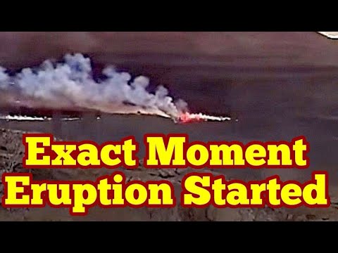 The Exact Moment Eruption Started: Iceland Volcano, Grindavík, Fissure, 1/4/2025