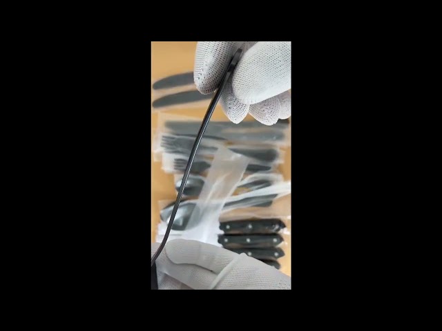 Vídeo relacionado con Pleafind cuchillos de carne, 8 piezas cuchillos de mesa de acero inoxidable, juego de cuchillos bistec, cubiertos para bistec de cocina, apto para lavavajillas, negro cuchillos