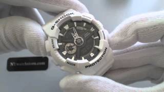 Women's White Casio G Shock S Series Watch GMAS110F 7A