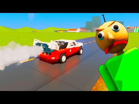 Lego Baldi Vs Lego Colored Cars | Brick Rigs