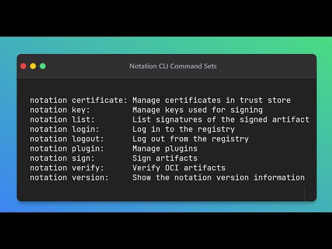 Notation signing and verification for container image