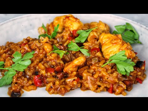 Portuguese Rice Stew with Monkfish - Arroz De Tamboril Com Gambas