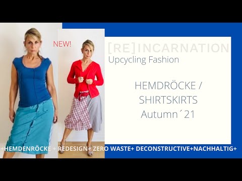 Neue upcycling HEMDRÖCKE aus aussortierten Herrenhemden. RE-Design Autumn´21