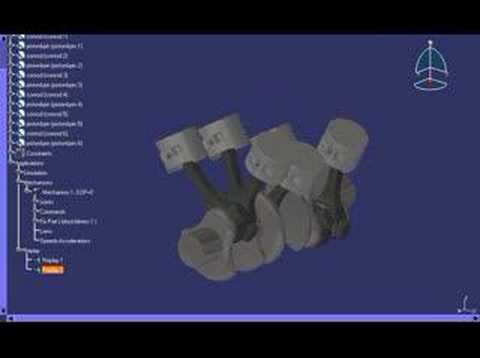 CATIA V5 engine animation