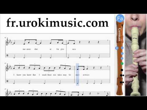 Cours de Flute à bec (G.) Justin Bieber - Sorry Tuto Partitions Partie#2 um-i829