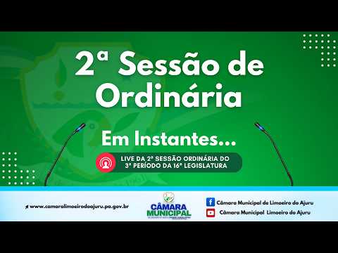 LIVE DA 2ª SESSÃO ORDINÁRIA DO 3º PERÍODO DA 16ª LEGISLATURA ANO 2026. DATA 26 DE FEVEREIRO DE 2026