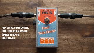Video thumbnail for BSM - HS S Treble Booster (no talking Gear Video) by Haiko Heinz