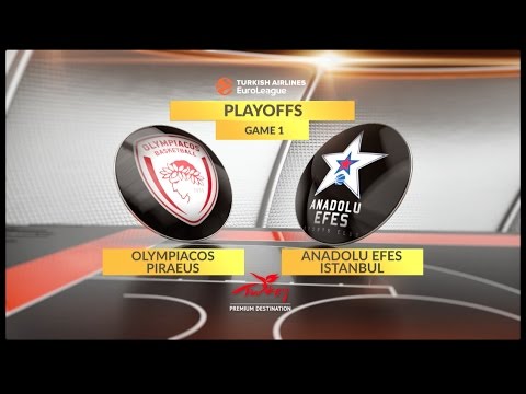 EuroLeague Highlights Playoffs 1: Olympiacos Piraeus 87-72 Anadolu Efes Istanbul
