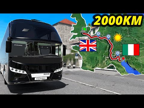ETS2 Tourist Bus Trip (London to Venice) UK to Italy | Euro Truck Simulator 2