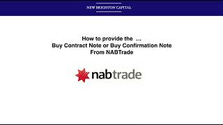 How to find the Buy Confirmation Note from NABTrade