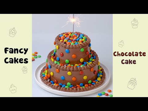 M&M Candy Make Fancy Chocolate Cake