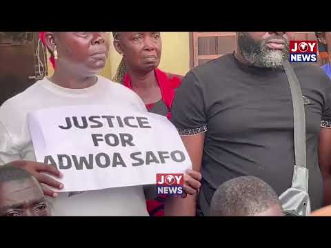 Concerned residents of Dome-Kwabenya address the media on the shooting incident involving Adwoa Safo