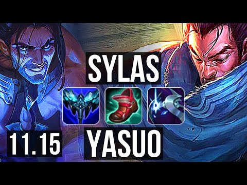 SYLAS vs YASUO (MID) | 8 solo kills, 67% winrate, Legendary, 13/3/7 | NA Grandmaster | v11.15