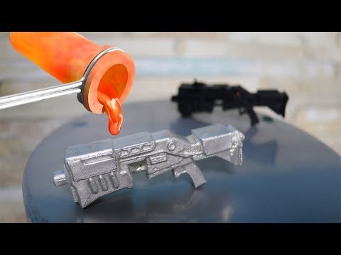 Aus geschmolzenem Aluminium eine Fortnite Shotgun selber gemacht - DiY