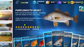New Fish: Purplemouth Grunt - Fishing Clash Gameplay Ep206