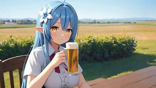 【Veo 3 AI動画】シネマティックな世界×雪花ラミィ 大麦畑と麦ジュース | ホロライブ / AIアニメーションコレクション