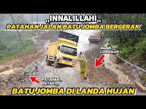 Terekam Jelas Patahan Jalan Bergerak & Jalan Semakin Menyempit #batujomba