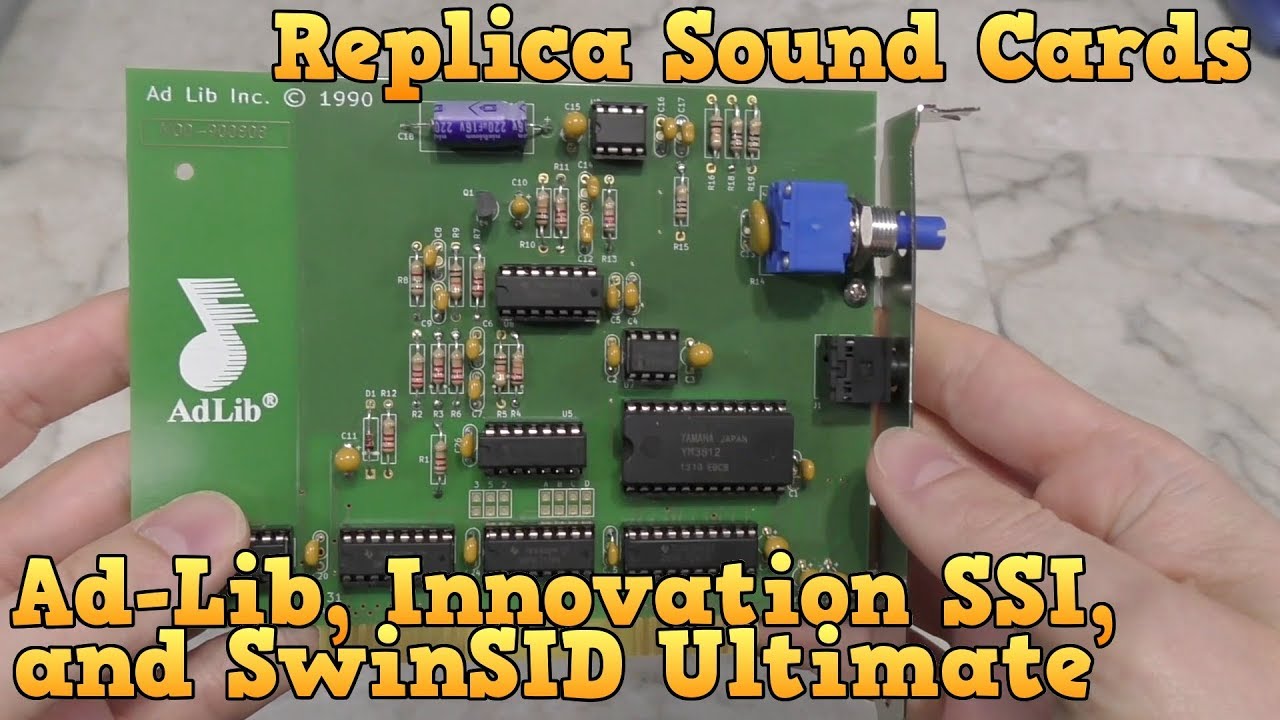 The 8-Bit Guy — Replica Sound Cards - AdLib, Innovation SSI-2001, and SwinSID Ultimate. (eng)