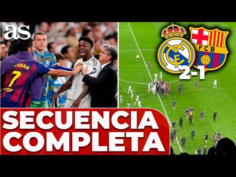 TANGANA FINAL REAL MADRID vs. FC BARCELONA: la SECUENCIA COMPLETA tras el PITIDO (2-1)