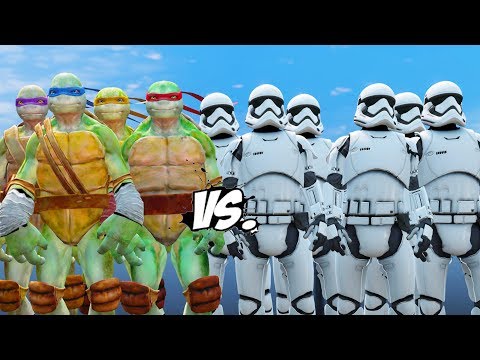 STORMTROOPERS ARMY VS TEENAGE MUTANT NINJA TURTLES