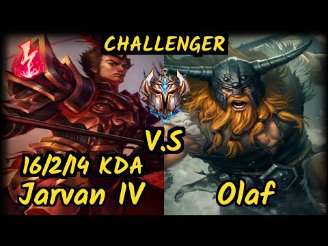 Shiphtur (JARVAN IV) vs OLAF - 16/2/14 KDA MID CHALLENGER GAMEPLAY - NA