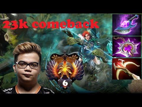 Fnatic.Raven #6 SEA Windranger mastery epic 23k comeback against physical damage Monkey King!