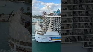 Wonder of the Seas sailing past in Miami! #royalcaribbean #wonderoftheseas #cruise #cruiseship