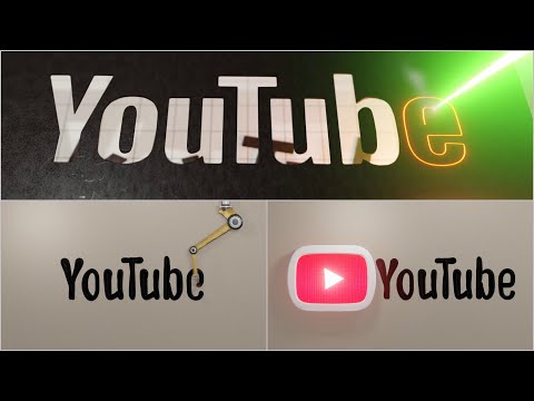 YouTube Logo Intro - Laser cutting & wall painting