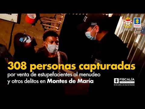 Fiscal Francisco Barbosa: 308 capturados por venta de estupefacientes en Montes de María