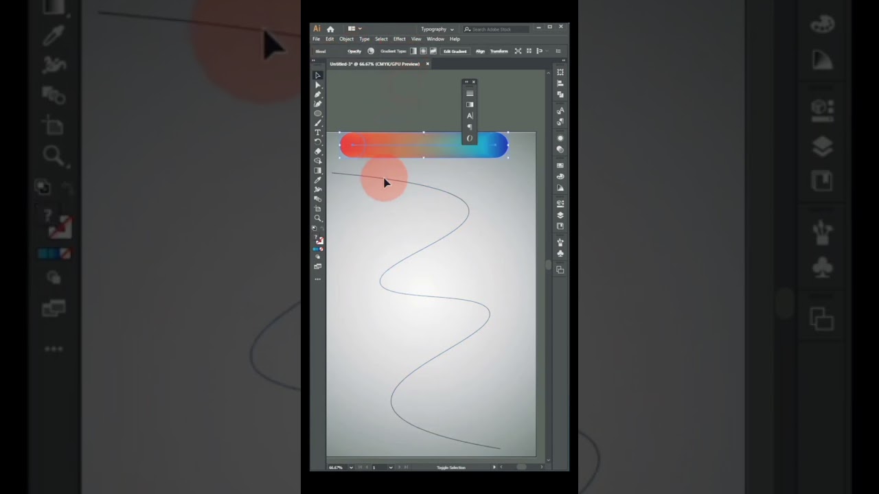 Abstract Shape Design In Adobe Illustrator #adobeillustrator #shorts #abstractart
