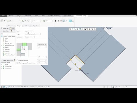 New Types of Corner Reliefs | Creo 5.0