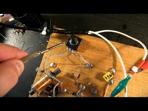Radio oscillators tunable by only a potentiometer (proof of principle) video 2 (small freq. changes)