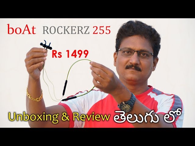 boAt ROCKERZ 255 Wireless Sports Earphones Review in Telugu...