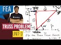 Finite Element Analysis on TRUSS Elements | FEM problem on trusses| Truss Problems in FEM
