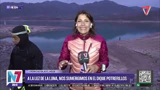 A la luz de la luna, nos sumergimos en el Dique Potrerillos