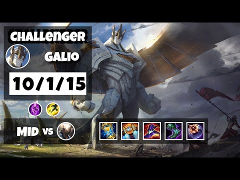 Galio vs Pantheon KOREAN Challenger MID (10/1/15) - v11.8