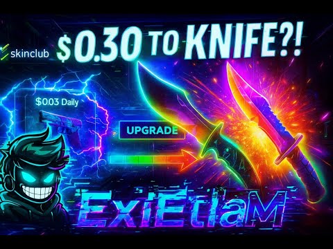 Using dailycases to upgrade to a knife from 0.03$ to 0.11$ 3#