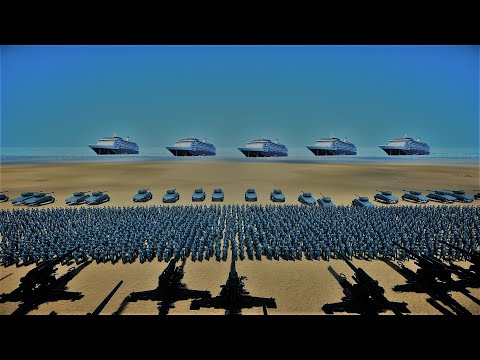 German Army Defenses VS WW2 Allied Forces Normandy Landing | UEBS 2 Battle Simulator