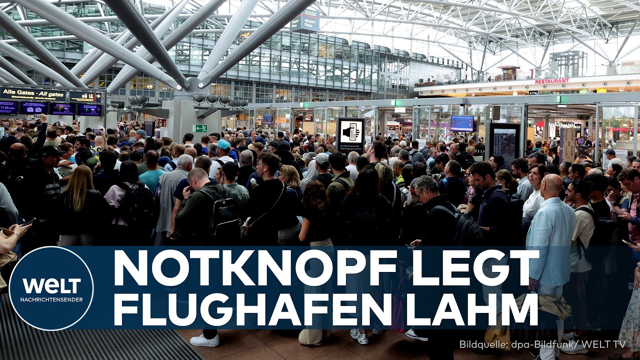 FLUGHAFEN HAMBURG: Mann drückt Notknopf! Flugbetrieb gesperrt – Passagiere müssen wieder raus