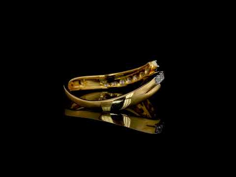 18K Rose Gold Designer Diamond Ring for Women ( Fancy Wave Style Dual Line Ring )