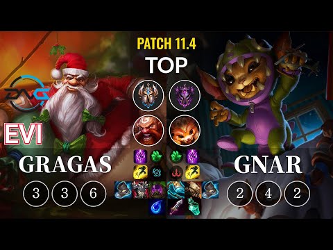 DFM Evi Gragas vs Gnar Top - KR Patch 11.4